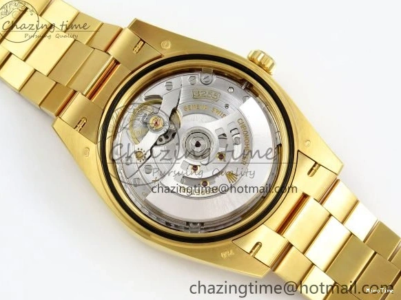 MiroTime 0105 WrinkleFree DayDate 40 228238 ARF 904L Steel YG Crystal Diamonds Bezel on President Bracelet VR 1550